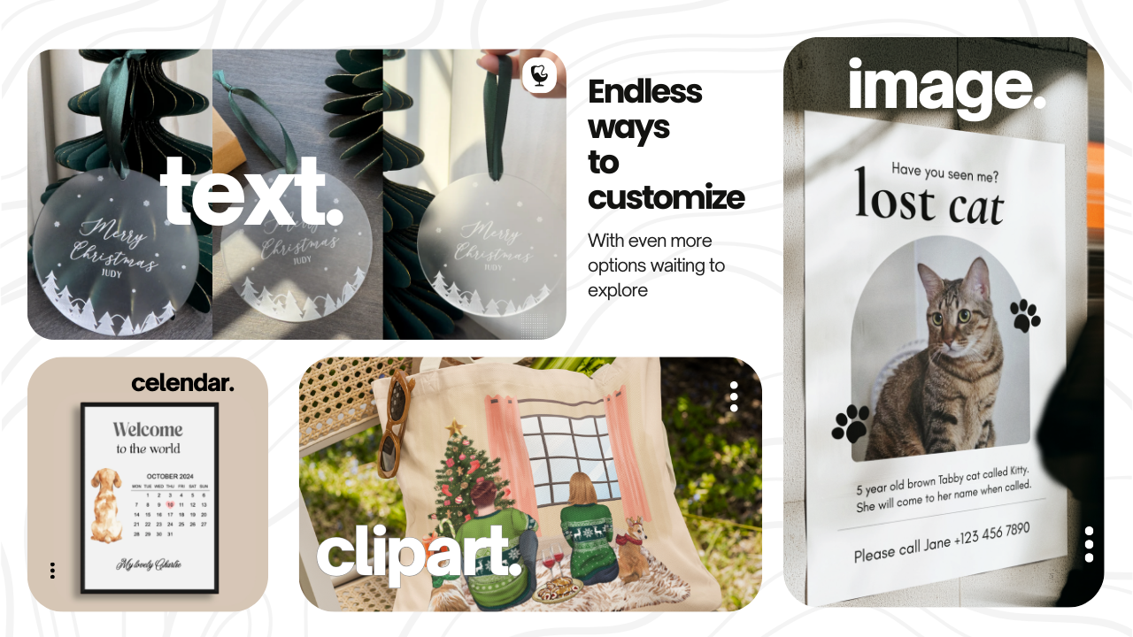 Text customization interface